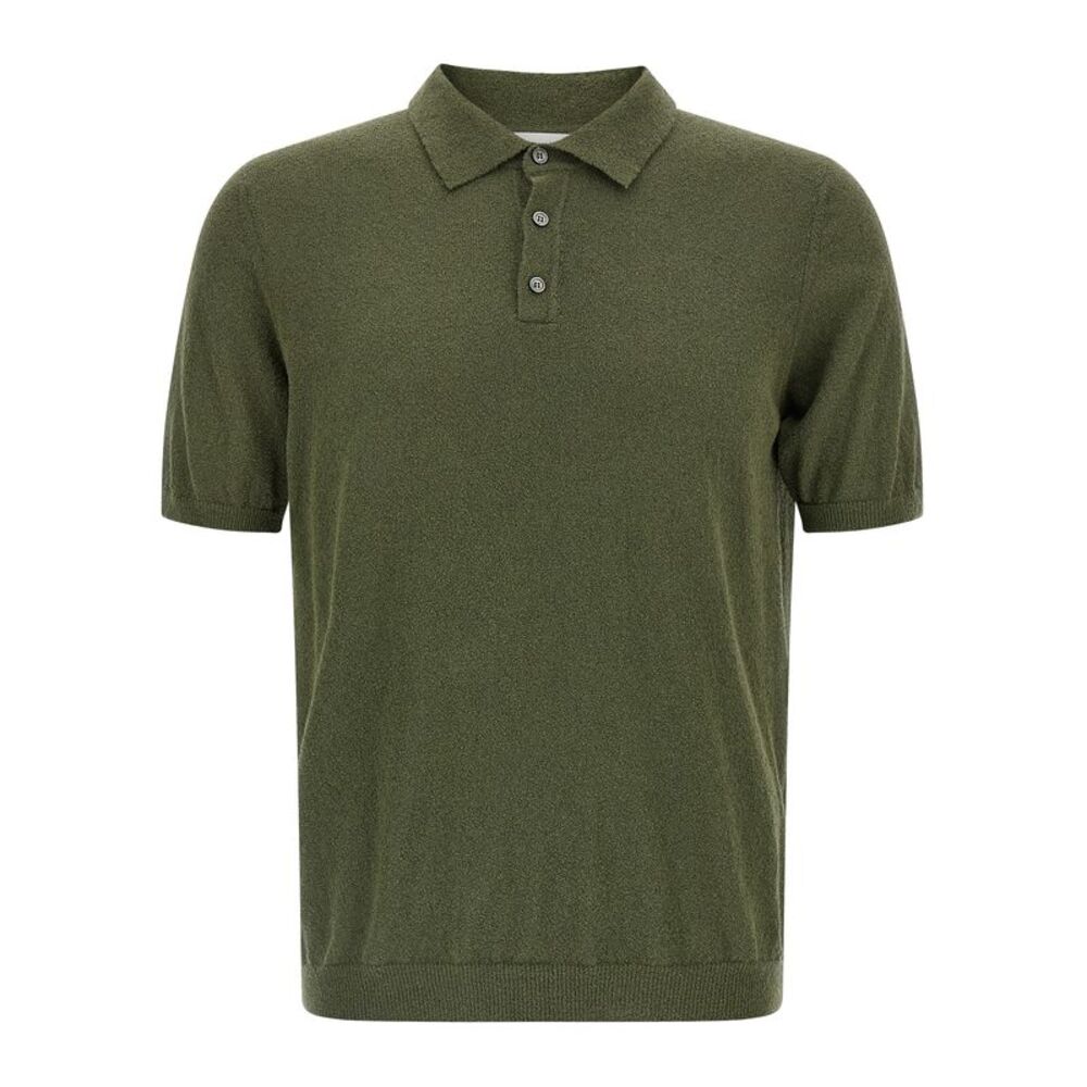 Roberto Collina Men Spongy Effect Polo Shirt